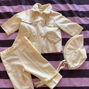 Vintage yellow two piece set